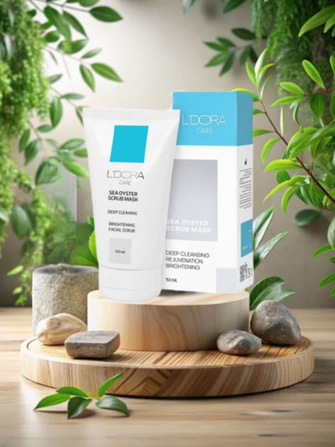 ماسک اسکراب حاوی عصاره صدف دریایی لدورا 150 میلی لیتر