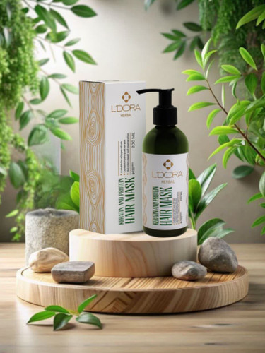 ماسک گیاهی پروتئینه و کراتینه موی سر لدورا هربال 200 میلی لیتر