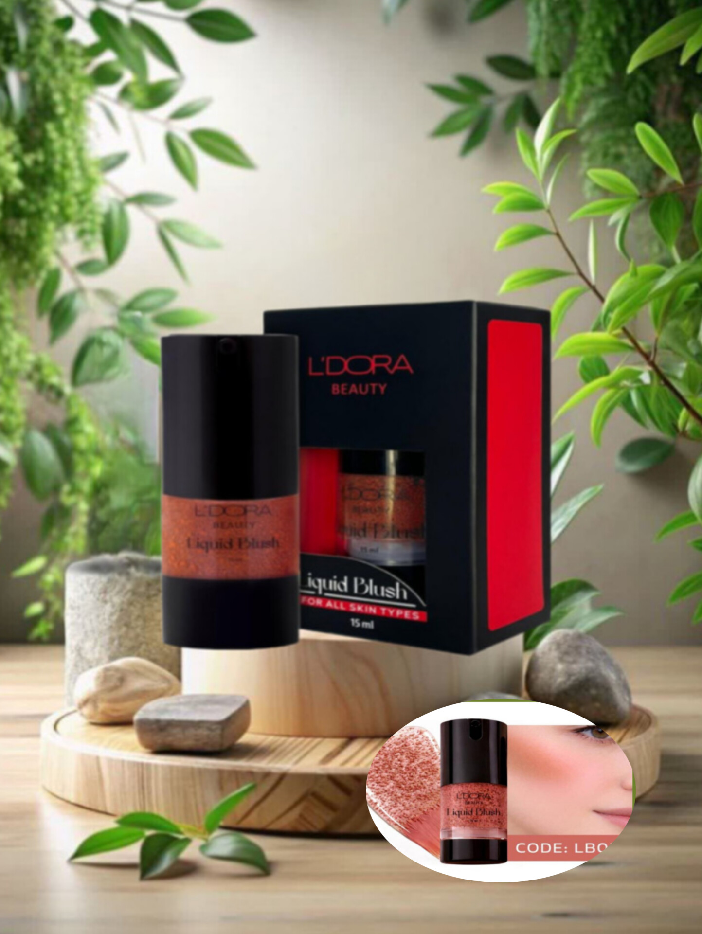 رژگونه مایع کد LB 03 مناسب انواع پوست