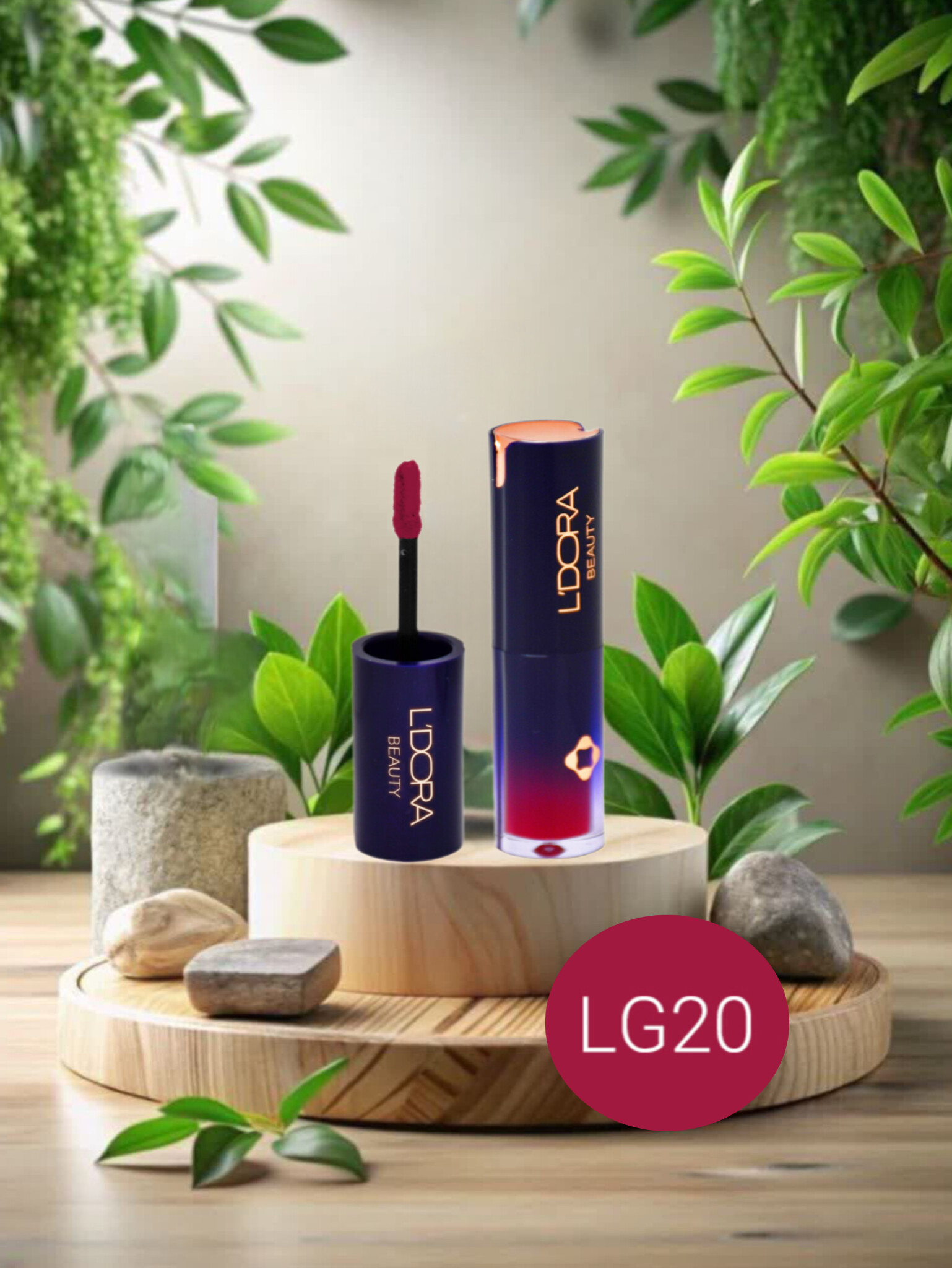 رژلب مایع نیمه‌مات کد LG20