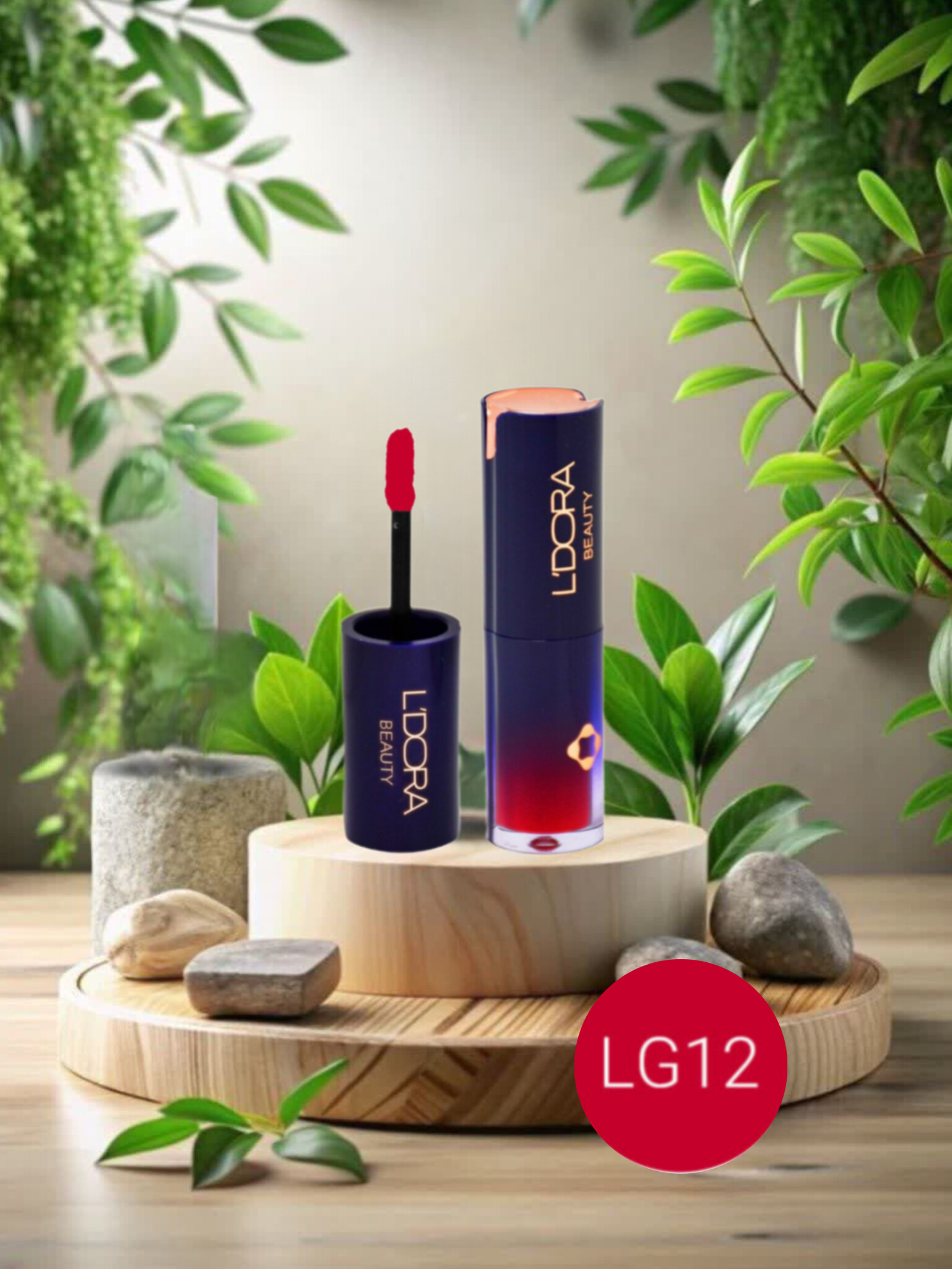 رژلب مایع نیمه‌مات کد LG12