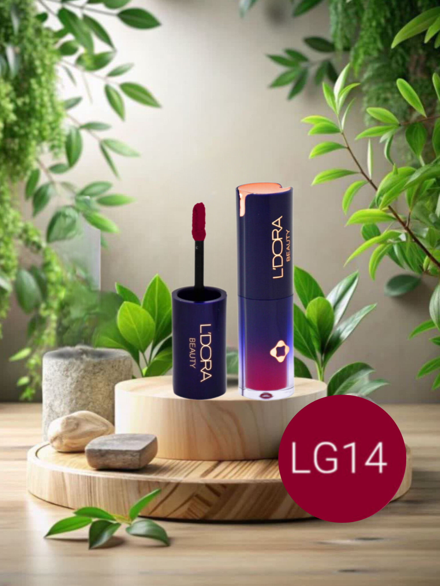 رژلب مایع نیمه‌مات کد LG14