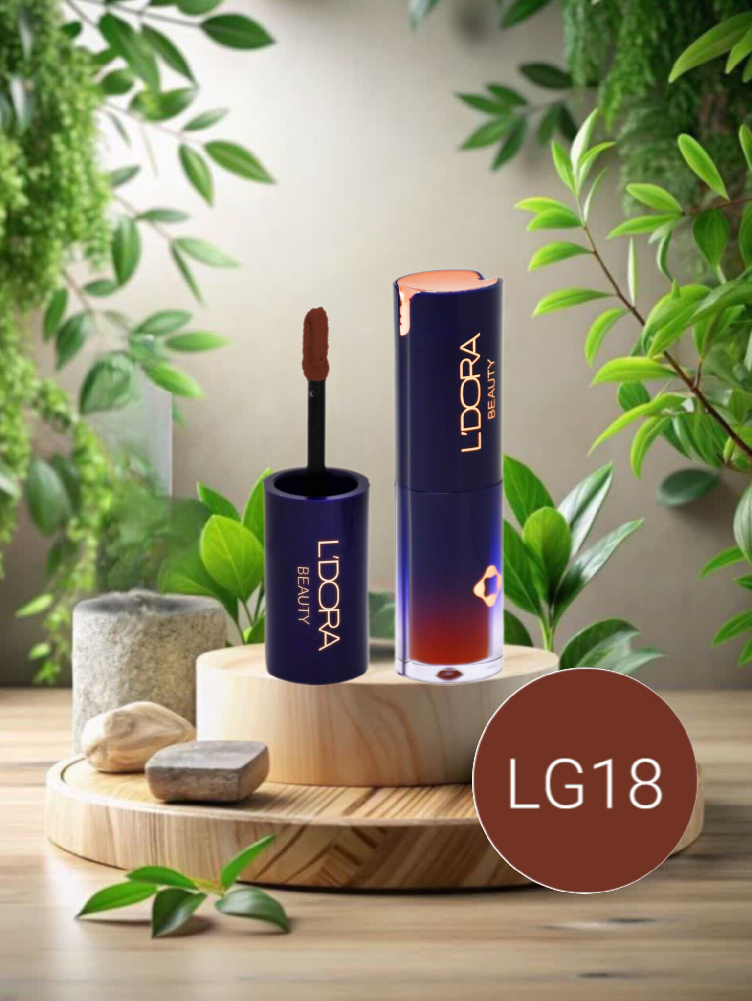 رژلب مایع نیمه‌مات کد LG18