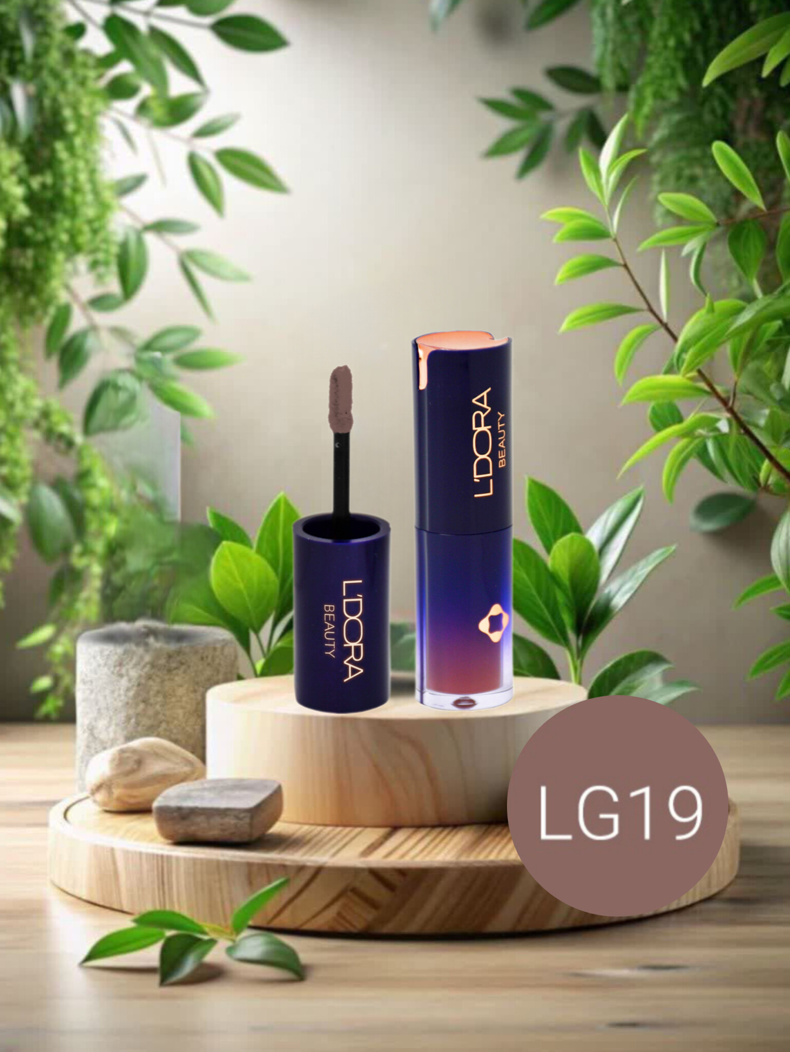 رژلب مایع نیمه‌مات کد LG19