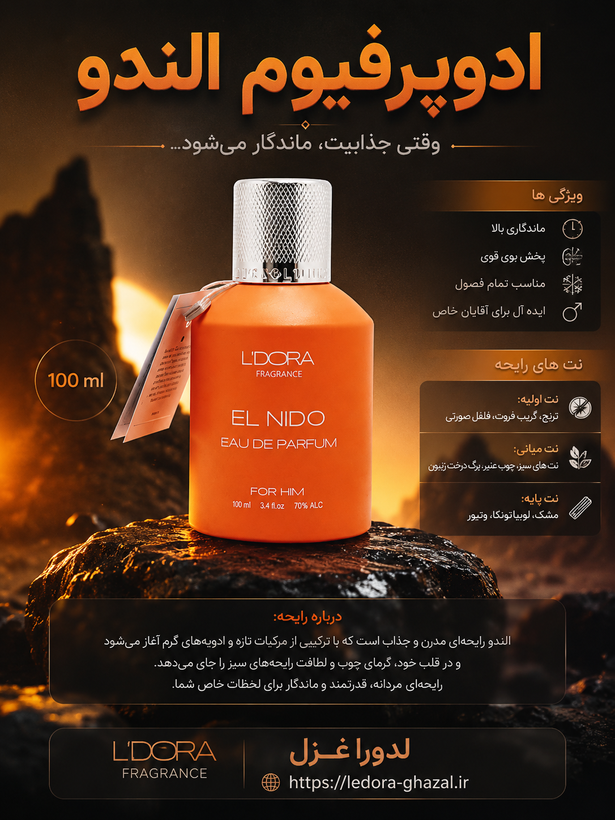 ادوپرفیوم مردانه مدل EL NIDO
